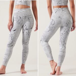 NWT Athleta | Elation Textured 7/8 Tight In Eden Black, Womens 3X